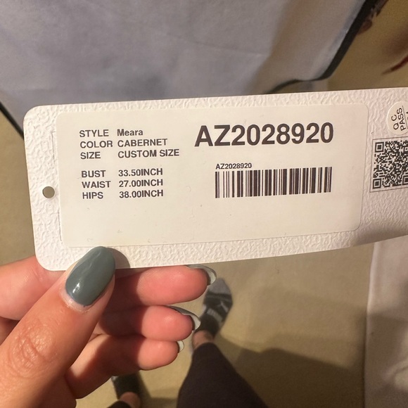 Azazie Meara Bridesmaid Dress in Cabernet - Picture 3 of 3